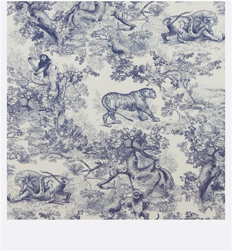 dior tiger wallpaper|Decorative Wall Mural Toile de Jouy, Gray .